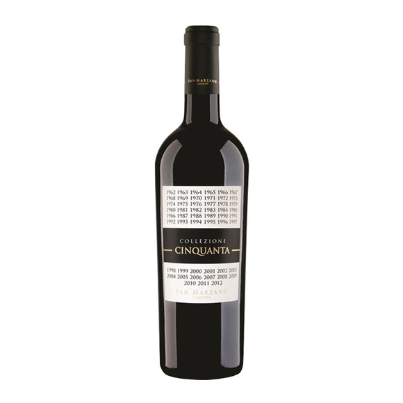 San Marzano 14.5% ABV Collezione Cinquanta Vino d'Italia Negroamaro Primitivo 75cl