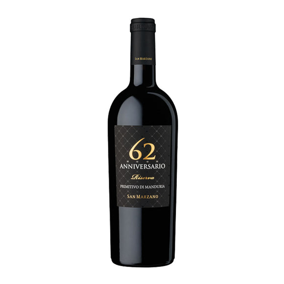 San Marzano 14.5% ABV Primitivo di Manduria Riserva Anniversario 62 75cl