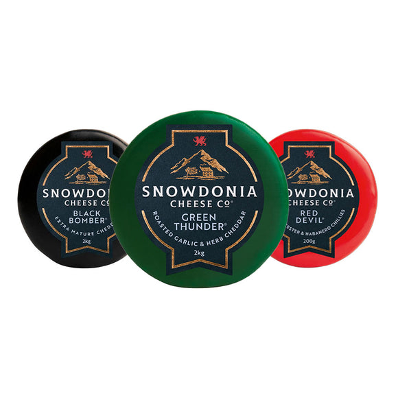 Snowdonia Cheese Co. Taster Bundle - Black Bomber, Green Thunder, Red Devil