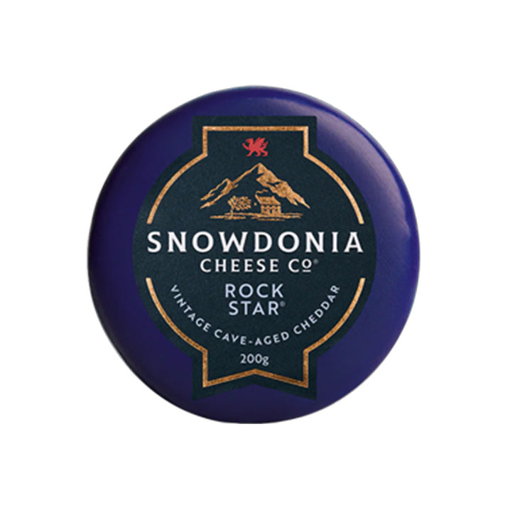 Snowdonia Cheese Company – Rock Star – Cave Aged Cheddar NEW 200g Truckle