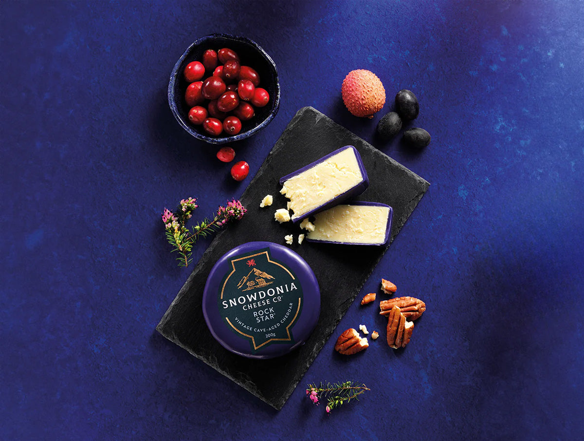 Snowdonia Cheese Company – Rock Star – Cave Aged Cheddar NEW 200g Truckle