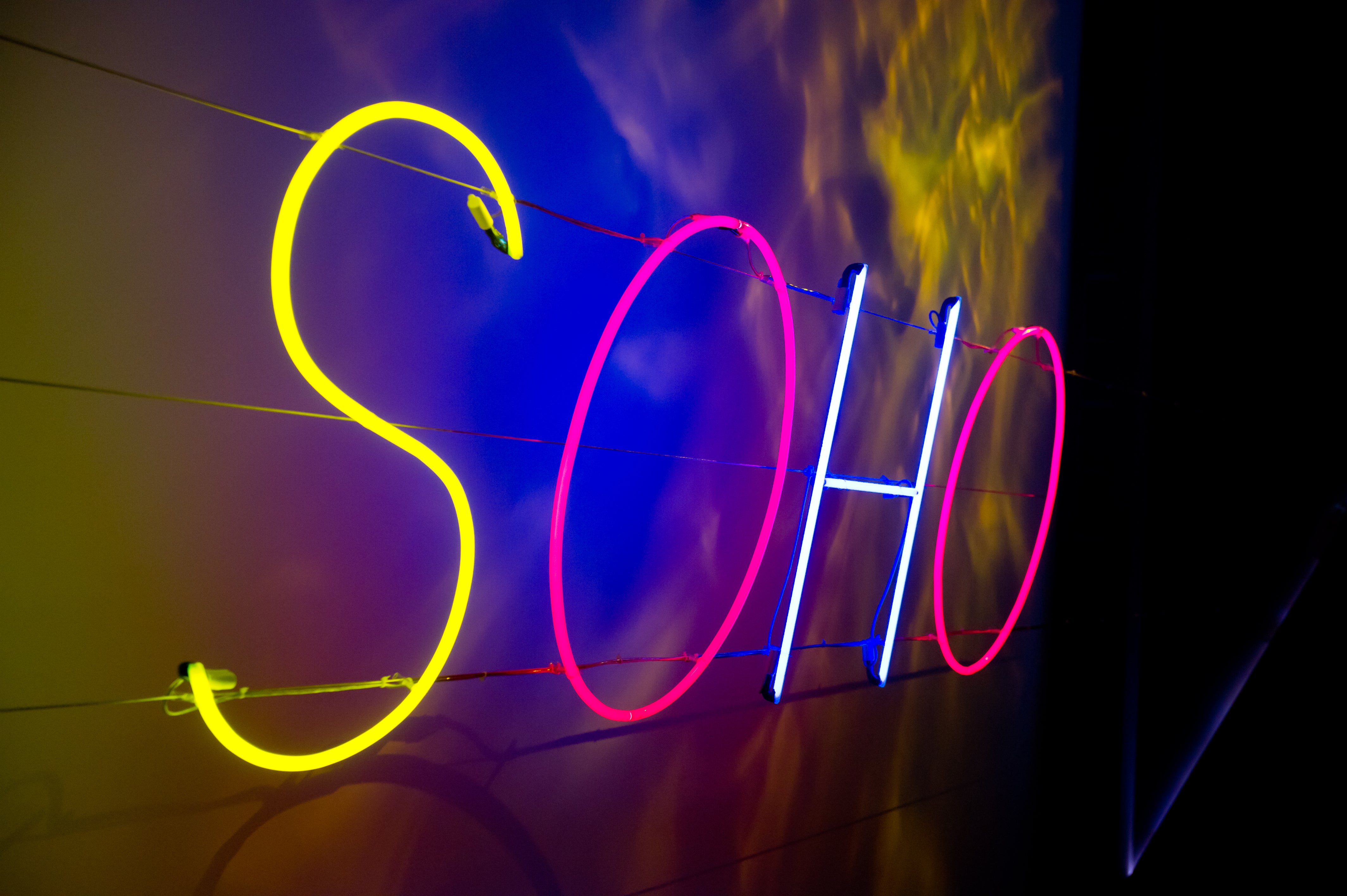 Soho Theatre Neon Lager 4% ABV 440ml cans by East London Brewing Company