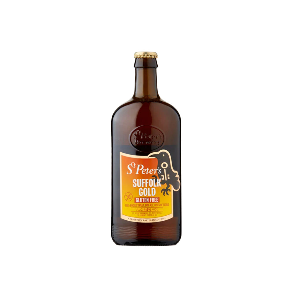 St. Peters Brewery – 4.9% ABV Gluten Free Suffolk Gold 500ml Glass Bottles