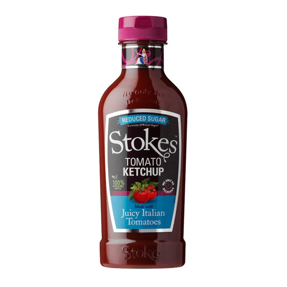 Stokes Reduced Sugar Ketchup in Squeezy Bottle 485g