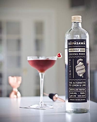 Supasawa 70cl Cocktail Mixer | Seriously Sour Solution to Lemon & Lime | Zero Alcohol | Colourless Mixer | Long-Lasting | Belgian Quality