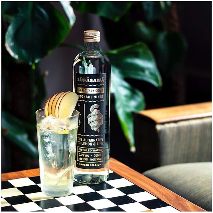 Supasawa 70cl Cocktail Mixer | Seriously Sour Solution to Lemon & Lime | Zero Alcohol | Colourless Mixer | Long-Lasting | Belgian Quality