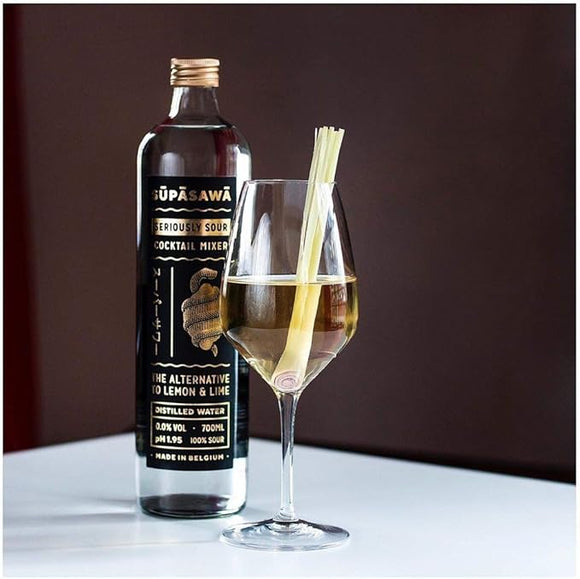 Supasawa 70cl Cocktail Mixer | Seriously Sour Solution to Lemon & Lime | Zero Alcohol | Colourless Mixer | Long-Lasting | Belgian Quality