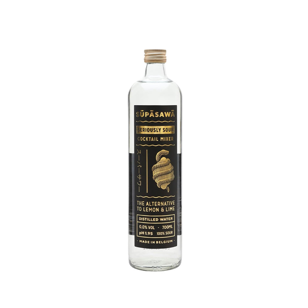 Supasawa 70cl Cocktail Mixer | Seriously Sour Solution to Lemon & Lime | Zero Alcohol | Colourless Mixer | Long-Lasting | Belgian Quality