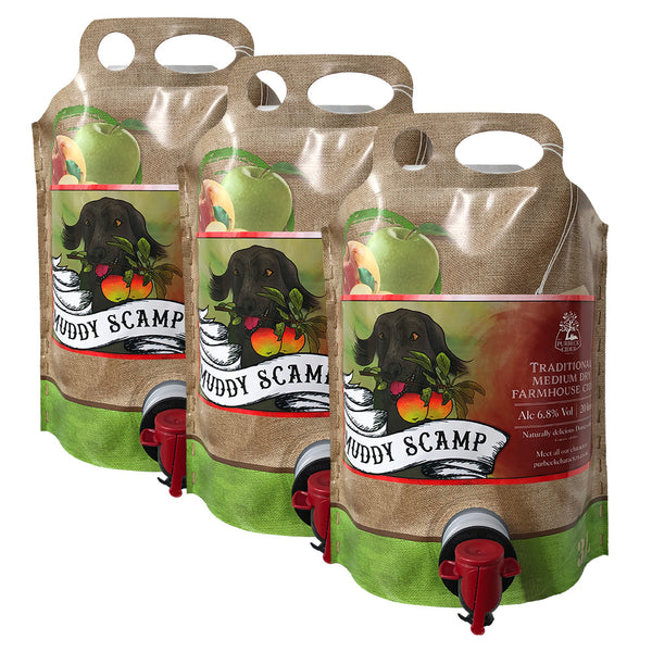The Purbeck Cider Company – Muddy Scamp Medium Dry Farmhouse Cider Pouch 3 Litre