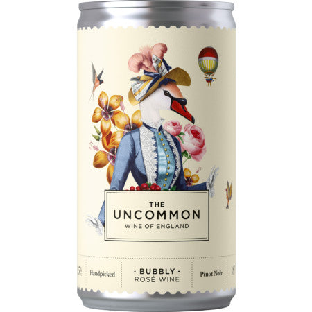 The Uncommon – Wine of England – Bubbly Rosé Wine 250ml can – 4 Pack