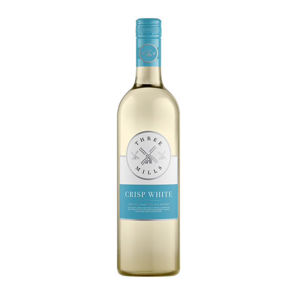 Three Mills 5% ABV British Made Crisp White Wine 75cl