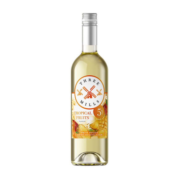 Three Mills Tropical Fruit Fusion 5% ABV British Made White Wine 75cl