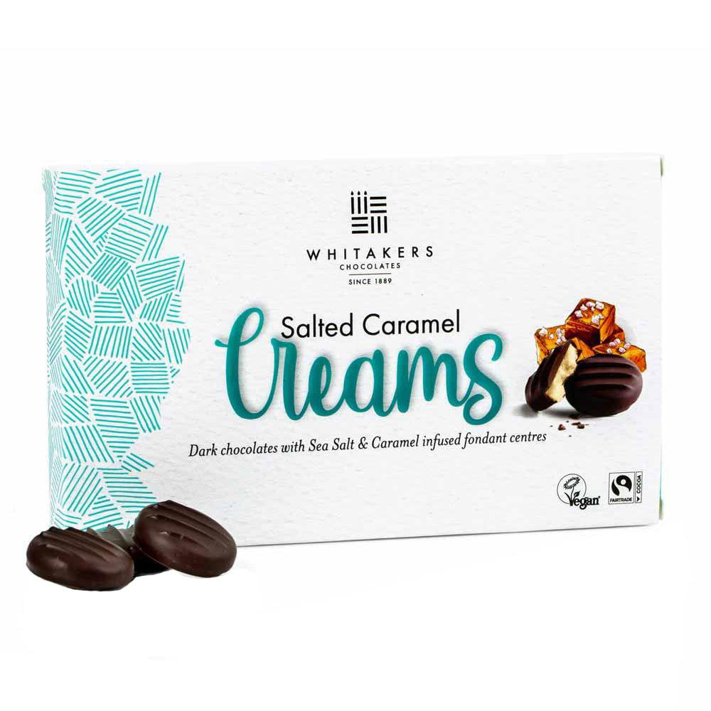 Whitakers Dark Chocolate Salted Caramel Creams 150g – 15 Pieces