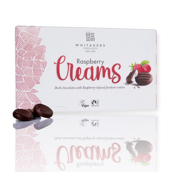 Whitakers Chocolate Dark Chocolate Raspberry Fondant Creams 150g – 15 Pieces