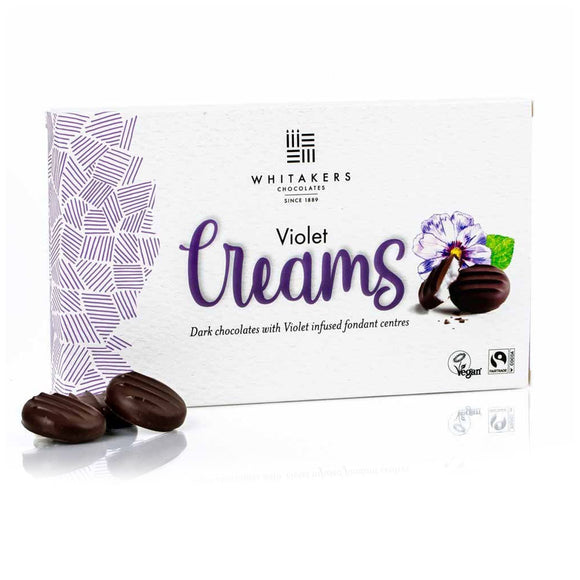 Whitakers Dark Chocolate Violet Fondant Creams 150g – 15 Pieces