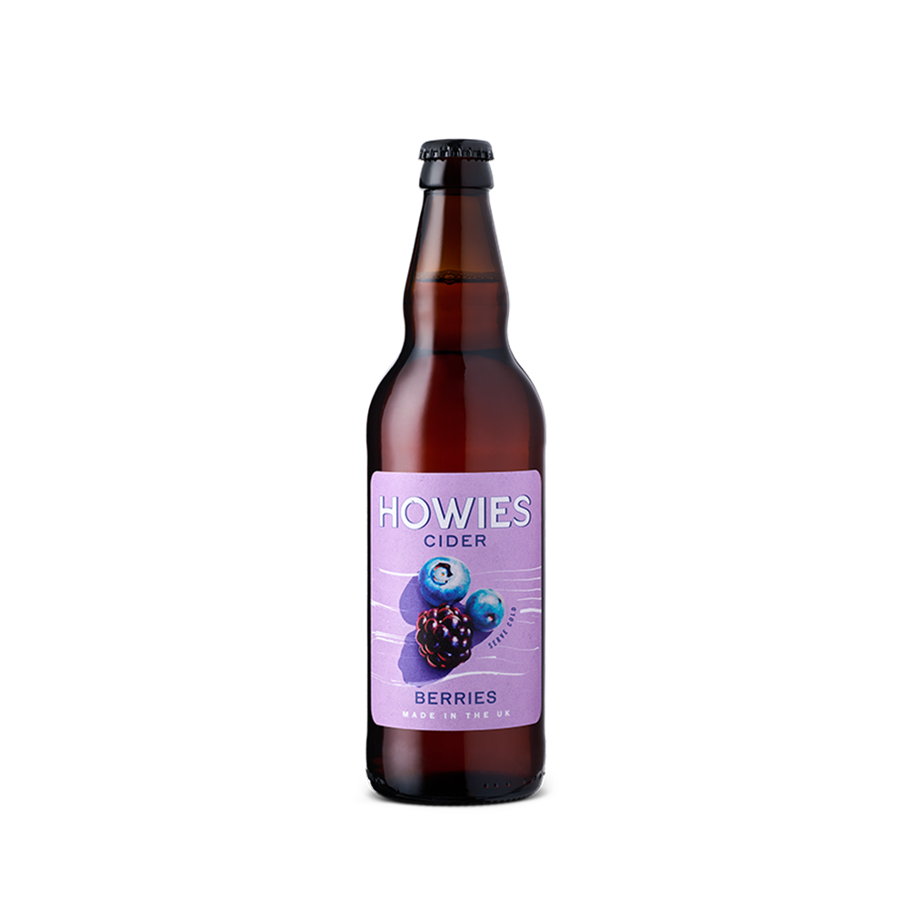 Howies Fruit Cider – Berry Flavour 500ml Glass Bottles | Twelve Green ...