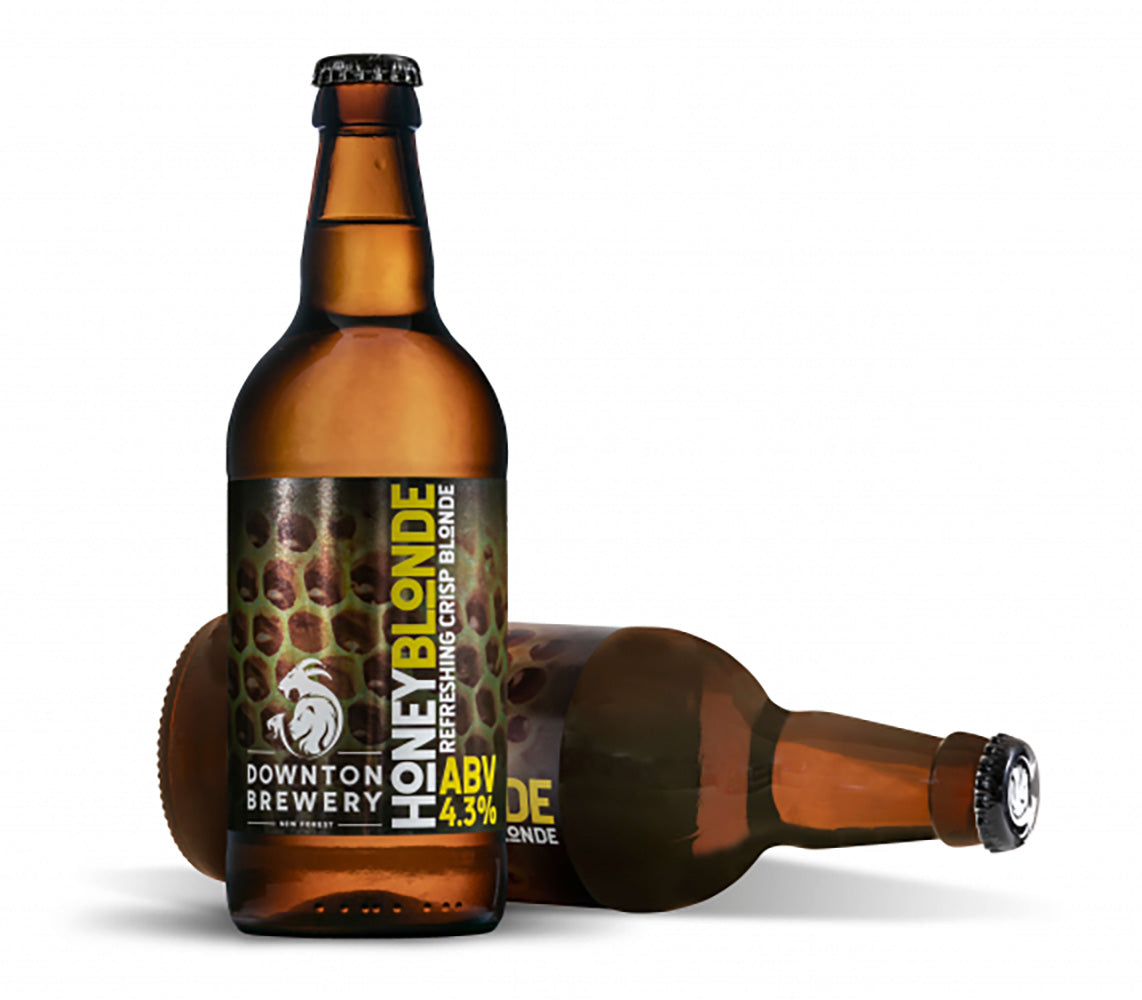 Downton Brewery – 4.3% ABV Honey Blonde 500ml Glass Bottle