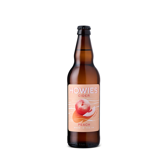 Howies Fruit Cider – Peach Flavour 500ml Glass Bottles