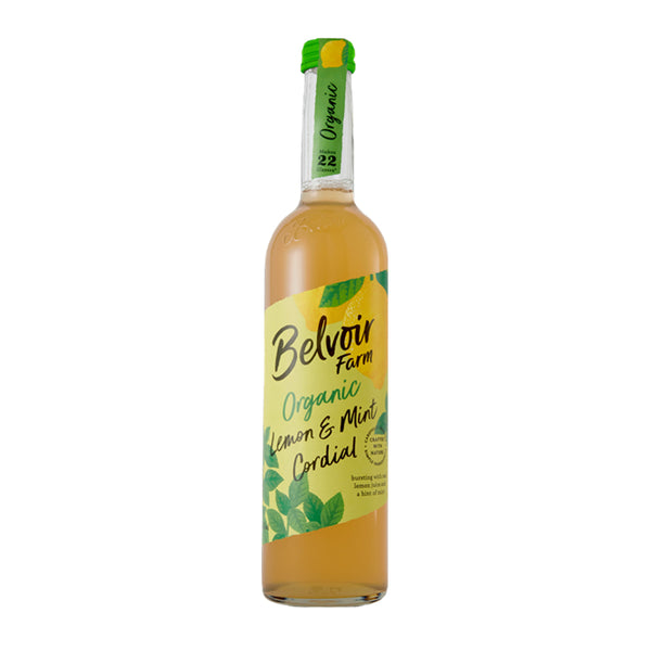 Belvoir – Organic Lemon & Mint Cordial (500ml) Glass Bottle