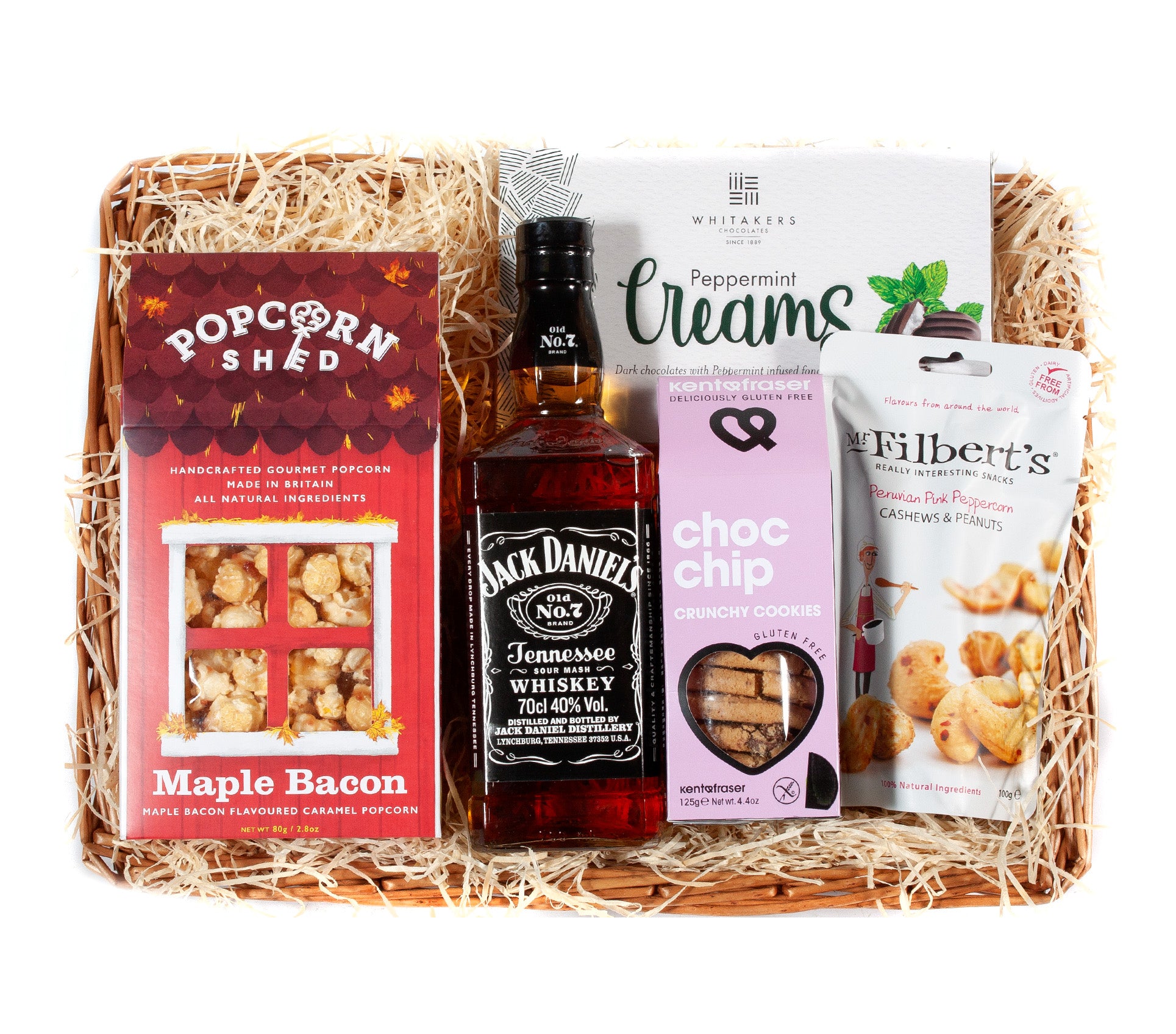 Whiskey Hamper with Jack Daniels (Gluten Free) Twelve Green Bottles Wine