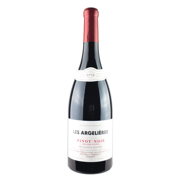 A soft, juicy, medium-bodied red wine from France. Les Argelieres Pinot Noir. 