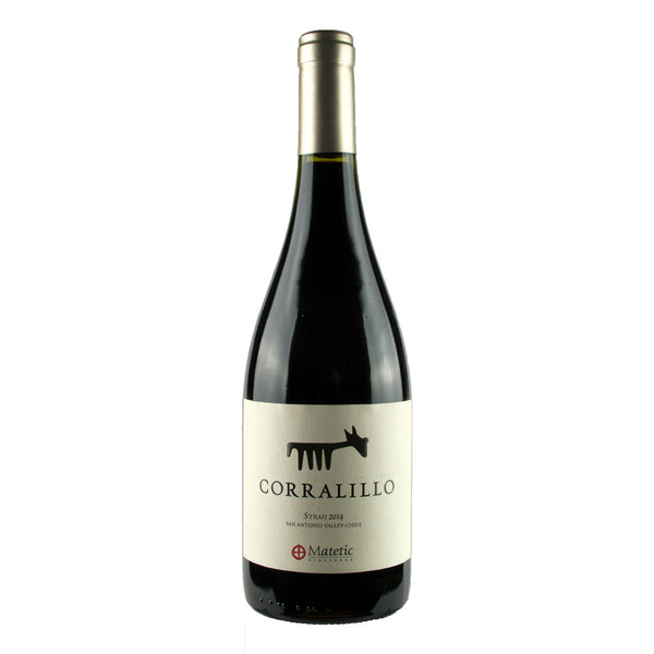 A rich, fruity, powerful, full bodied red wine from the San Antonio Valley in Chile. Matetic Corralillo Syrah. 
