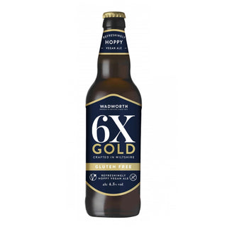 Wadworth 6X Gold Gluten Free Vegan Beer 500ml Glass Bottle