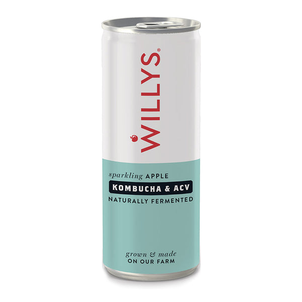 Willys ACV - Willy's Sparkling Apple, Kombucha & ACV Drink (Apple Cider Vinegar) 250ml Can